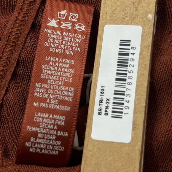 SKIMS Logo Mesh Triangle Bralette Saffron 3X - Picture 7 of 8